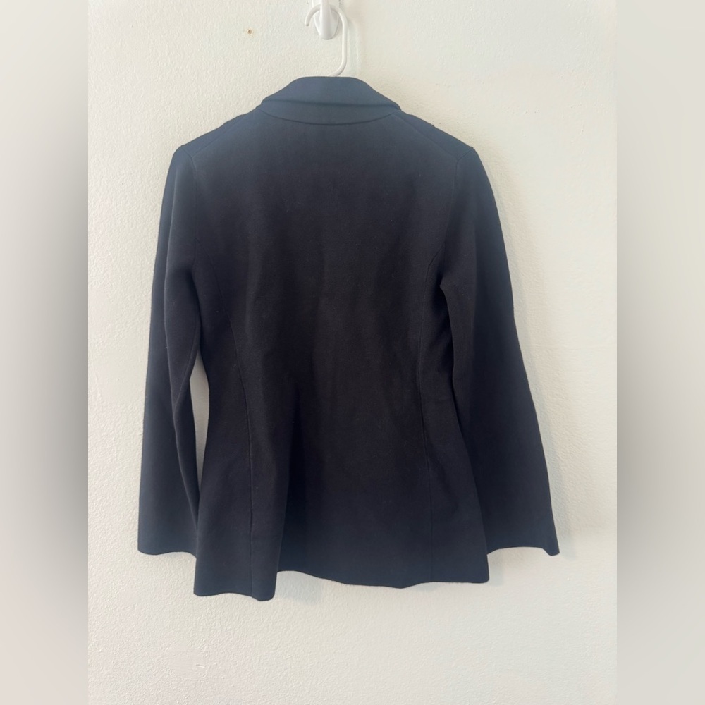 J. Crew Waisted Stretch Sweater Blazer Black Classic Chic Office Comfy Size XS - Picture 2 of 10